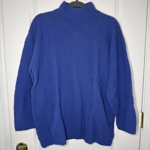 NWT Working Separates Periwinkle Textured Knit Sweater Plus 20W Made USA